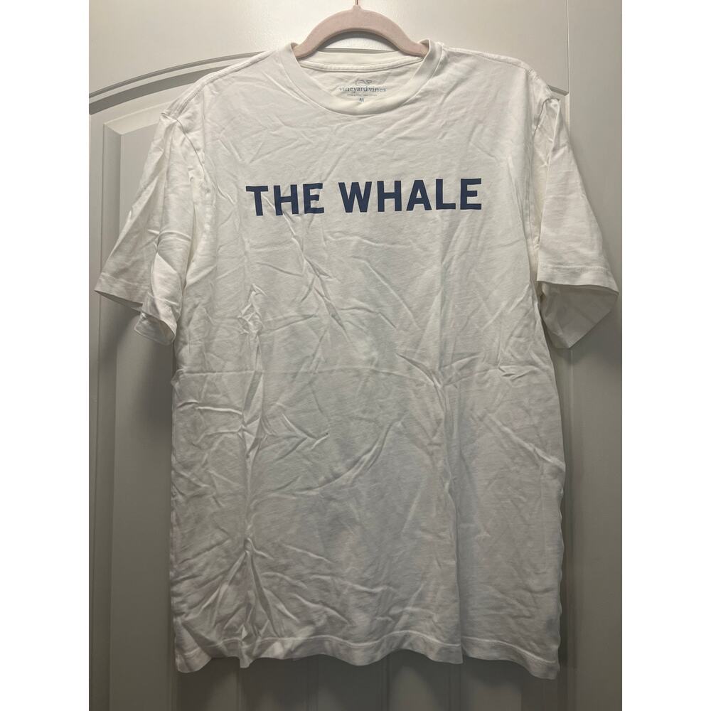 Vineyard Vines Men’s The Whale Short Sleeve Cotton Pullover Shirt‎ Size M White